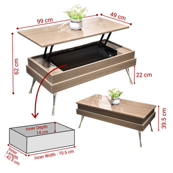 Ira Coffee Table with Adjustable Top