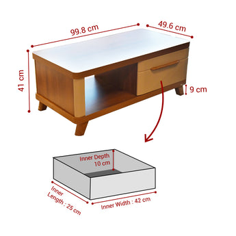 Jessal Coffee Table with Drawer