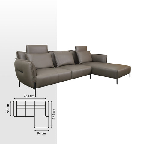 Lavone 2+L-Shape Full Leather Sofa