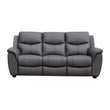 Laz 3-Seater Leather Sofa with Recliner