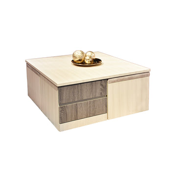 Lovell Coffee Table with 2 Drawers and 2 Storage Stools